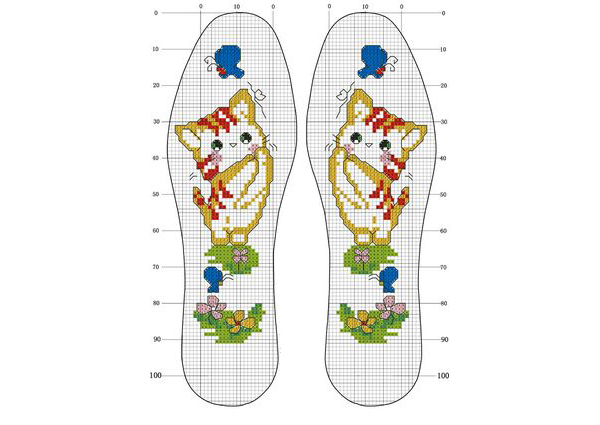 十字绣鞋垫图案大全
